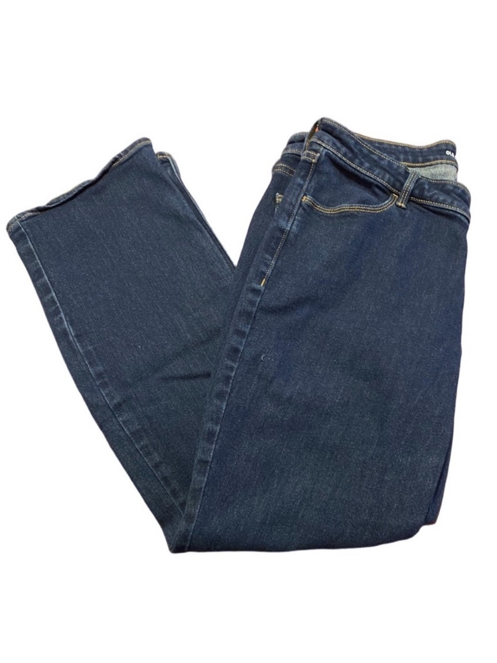 Old Navy Dark Wash Bootcut Jeans Women’s 12 Petite Stretch Mid Rise Denim
